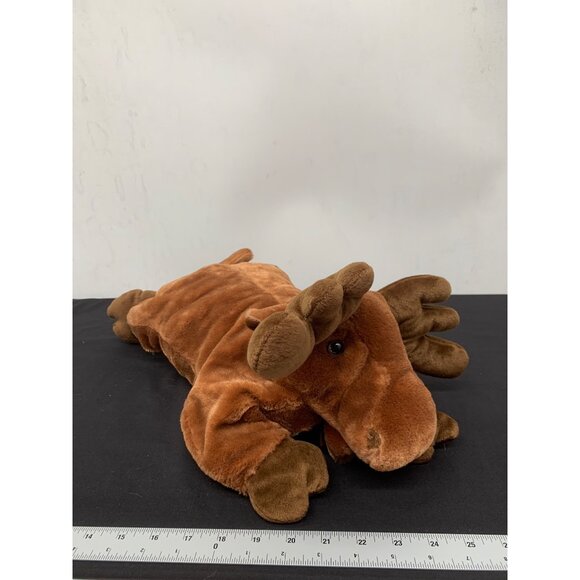 Fiesta Brown Moose 19" Peek a Boo Pillow Plush cream Pillow Moose Picture Zip Cl - Picture 2 of 11